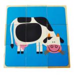 Würfelpuzzle Bauernhoftiere 