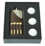 Golf Geschenk Set - Flachmann Deluxe- 