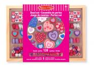 Fädelperlenset aus Holz "Sweet Hearts" 