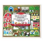 Bauernhof- und Traktor-Set aus Holz 33 tlg. 