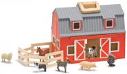 Bauernhof zum Mitnehmen aus Holz 