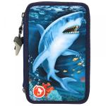 Etui Dino World mit LED 3-fach, gefüllt 