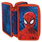 Schüleretui Spiderman Doppeldecker gefüllt 
