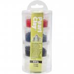 Pearl Clay Set rot, schwarz, blau 